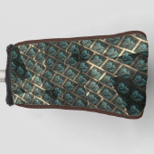 Blauer grauer Backstein-Effekt unter dunkler Stell Golf Headcover (Vorderseite)