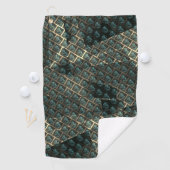 Blauer grauer Backstein-Effekt unter dunkler Stell Golfhandtuch (Insitu)