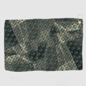 Blauer grauer Backstein-Effekt unter dunkler Stell Golfhandtuch (Horizontal)