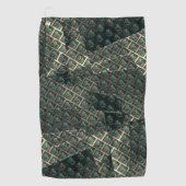 Blauer grauer Backstein-Effekt unter dunkler Stell Golfhandtuch (Vorderseite)