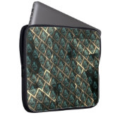 Blauer grauer Backstein-Effekt unter dunkler Stell Laptopschutzhülle (Vorne Rechts)