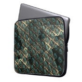 Blauer grauer Backstein-Effekt unter dunkler Stell Laptopschutzhülle (Vorderseite Links)