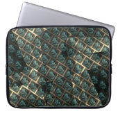 Blauer grauer Backstein-Effekt unter dunkler Stell Laptopschutzhülle (Vorderseite)