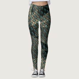 Blauer grauer Backstein-Effekt unter dunkler Stell Leggings