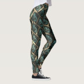 Blauer grauer Backstein-Effekt unter dunkler Stell Leggings (Rechts)