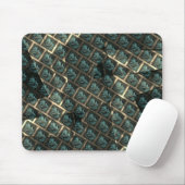 Blauer grauer Backstein-Effekt unter dunkler Stell Mousepad (Mit Mouse)