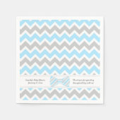 Blauer grauer Bug Krawatte Kinderdusche HINZUFÜGEN Serviette (Vorderseite)