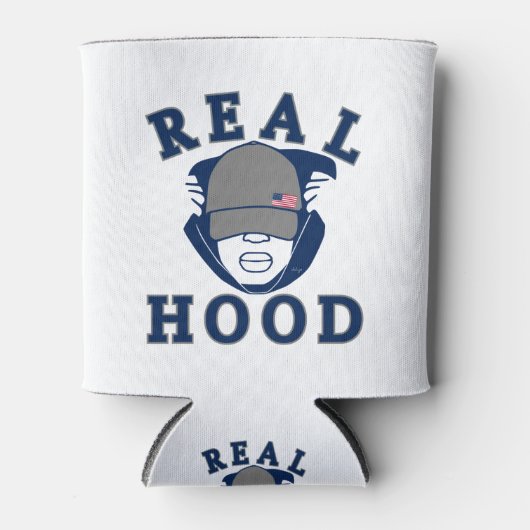 blauer Grauer ECHTER HOOD TYP IN HOODIE Dosenkühler (Vorderseite)