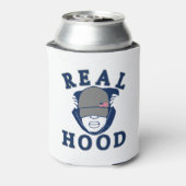 blauer Grauer ECHTER HOOD TYP IN HOODIE Dosenkühler (Kanne Rückseite)