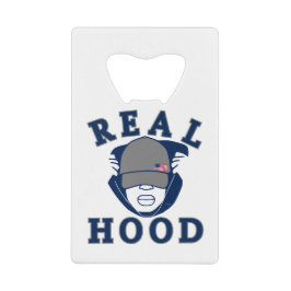 blauer Grauer ECHTER HOOD TYP IN HOODIE Geldbeutel Flaschenöffner