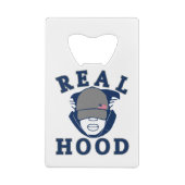 blauer Grauer ECHTER HOOD TYP IN HOODIE Geldbeutel Flaschenöffner (Rückseite)