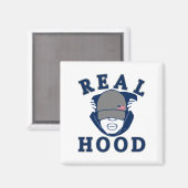 blauer Grauer ECHTER HOOD TYP IN HOODIE Magnet (Vorderseite/Rückseite)