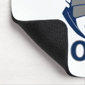 blauer Grauer ECHTER HOOD TYP IN HOODIE Mousepad (Ecke)