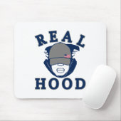 blauer Grauer ECHTER HOOD TYP IN HOODIE Mousepad (Mit Mouse)