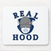 blauer Grauer ECHTER HOOD TYP IN HOODIE Mousepad (Vorne)