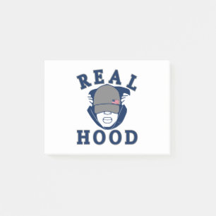 blauer Grauer ECHTER HOOD TYP IN HOODIE Post-it Klebezettel