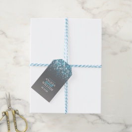 Blauer grauer Gastgeschenk Hochzeit Geschenkanhänger
