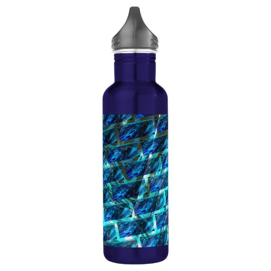 Blauer grauer, gerber oder gelber Ziegeleffekt Edelstahlflasche (Links)