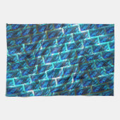 Blauer grauer, gerber oder gelber Ziegeleffekt Geschirrtuch (Horizontal)