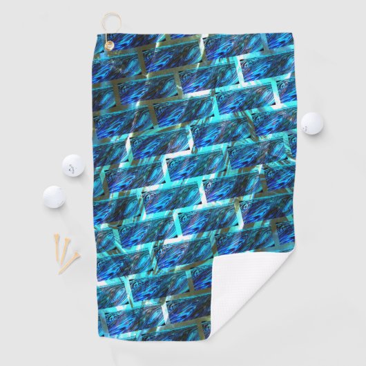 Blauer grauer, gerber oder gelber Ziegeleffekt Golfhandtuch (Insitu)