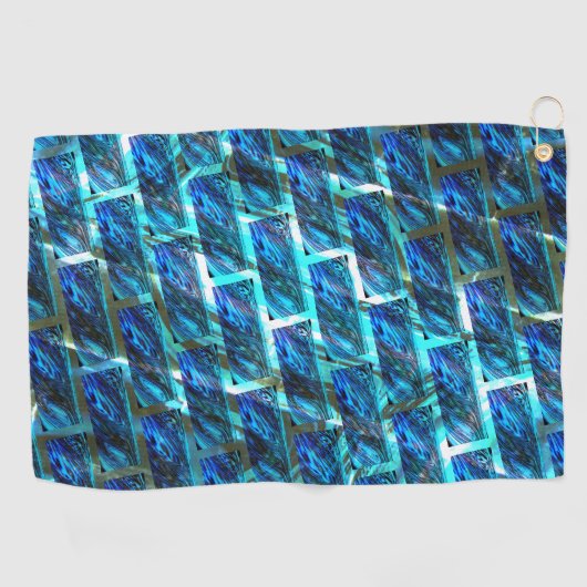 Blauer grauer, gerber oder gelber Ziegeleffekt Golfhandtuch (Horizontal)