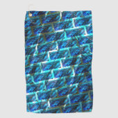 Blauer grauer, gerber oder gelber Ziegeleffekt Golfhandtuch (Vorderseite)