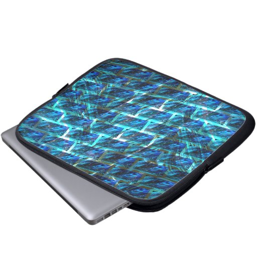 Blauer grauer, gerber oder gelber Ziegeleffekt Laptopschutzhülle (Vorne Knopf)