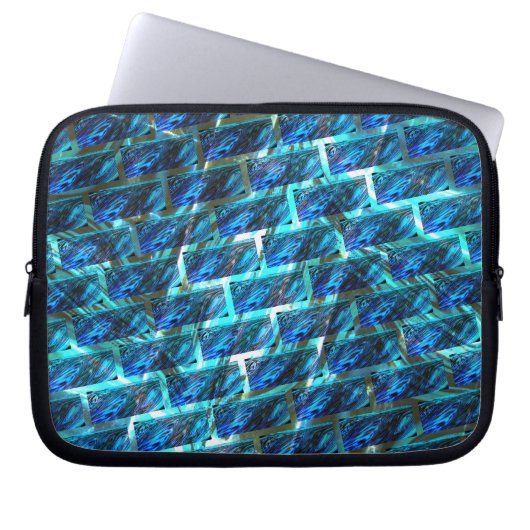 Blauer grauer, gerber oder gelber Ziegeleffekt Laptopschutzhülle (Vorderseite)