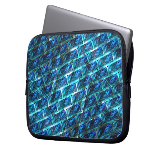 Blauer grauer, gerber oder gelber Ziegeleffekt Laptopschutzhülle (Vorderseite Links)