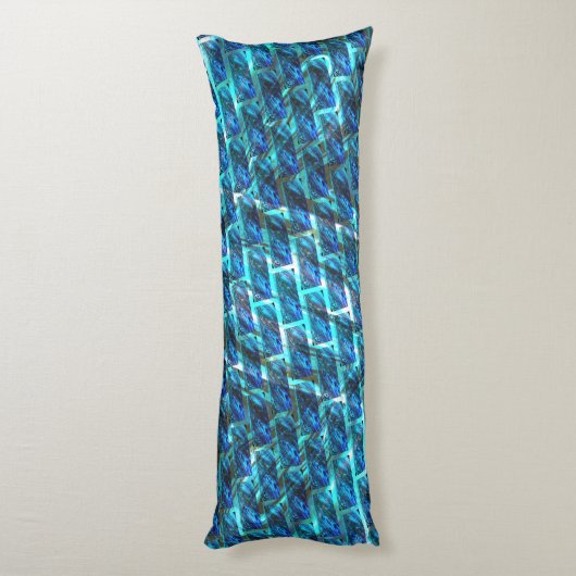 Blauer grauer, gerber oder gelber Ziegeleffekt Seitenschläferkissen (Rückseite (Vertikal))