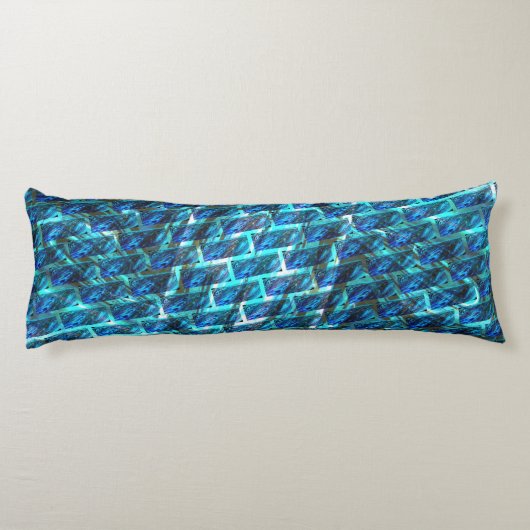 Blauer grauer, gerber oder gelber Ziegeleffekt Seitenschläferkissen (Rückseite)