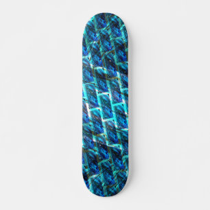 Blauer grauer, gerber oder gelber Ziegeleffekt Skateboard