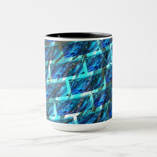 Blauer grauer, gerber oder gelber Ziegeleffekt Tasse (Zentrum)