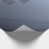 Blauer grauer Gradient, benutzerdefiniertes Textra Geschenkpapier (Ecke)