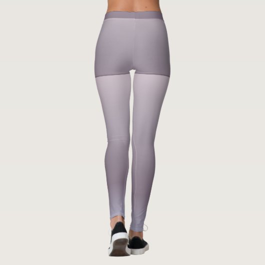 Blauer grauer Gradient, Shorts, benutzerdefinierte Leggings (Rückseite)