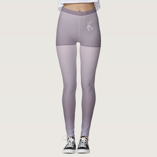 Blauer grauer Gradient, Shorts, benutzerdefinierte Leggings (Vorderseite)