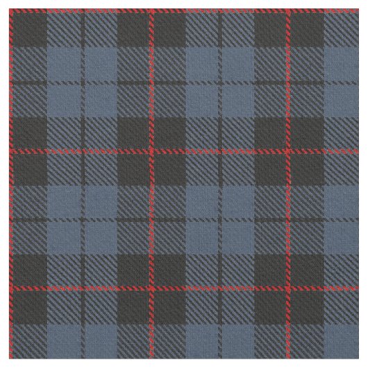 Blauer/grauer karierter roter/schwarzer Streifen Stoff (Nahaufnahme)