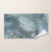 Blauer grauer Marmor mit Goldvene Badhandtuch Set (Handtuch)