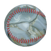Blauer grauer Marmor mit Goldvene Baseball (Vorderseite Links)