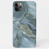 Blauer grauer Marmor mit Goldvene Case-Mate iPhone Hülle (Rückseite)