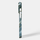 Blauer grauer Marmor mit Goldvene Case-Mate iPhone Hülle (Rückseite / Links)