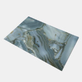 Blauer grauer Marmor mit Goldvene Fußmatte (Schrägansicht)