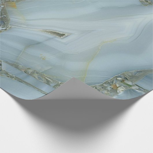 Blauer grauer Marmor mit Goldvene Geschenkpapier (Ecke)