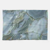 Blauer grauer Marmor mit Goldvene Geschirrtuch (Horizontal)