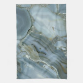 Blauer grauer Marmor mit Goldvene Geschirrtuch (Vertikal)