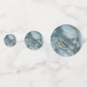 Blauer grauer Marmor mit Goldvene Konfetti (Vorderseiten)