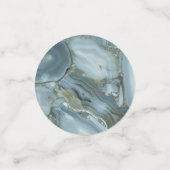Blauer grauer Marmor mit Goldvene Konfetti (Klein Vorderseite)