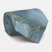 Blauer grauer Marmor mit Goldvene Krawatte (Gerollt)