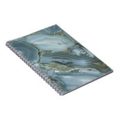 Blauer grauer Marmor mit Goldvene Notizblock (Rechte Seite)
