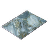 Blauer grauer Marmor mit Goldvene Notizblock (Linke Seite)